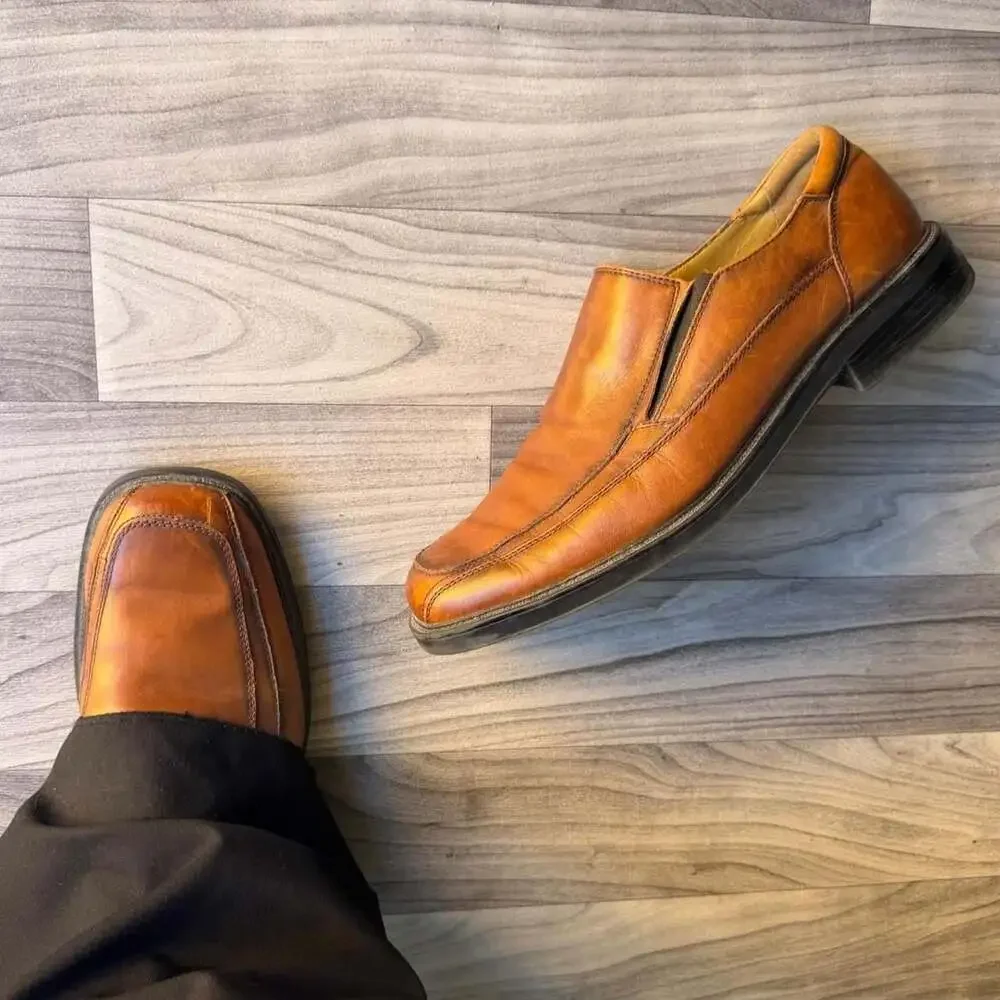 Dockers Tan Leather Slip-On Loafers Size 13M